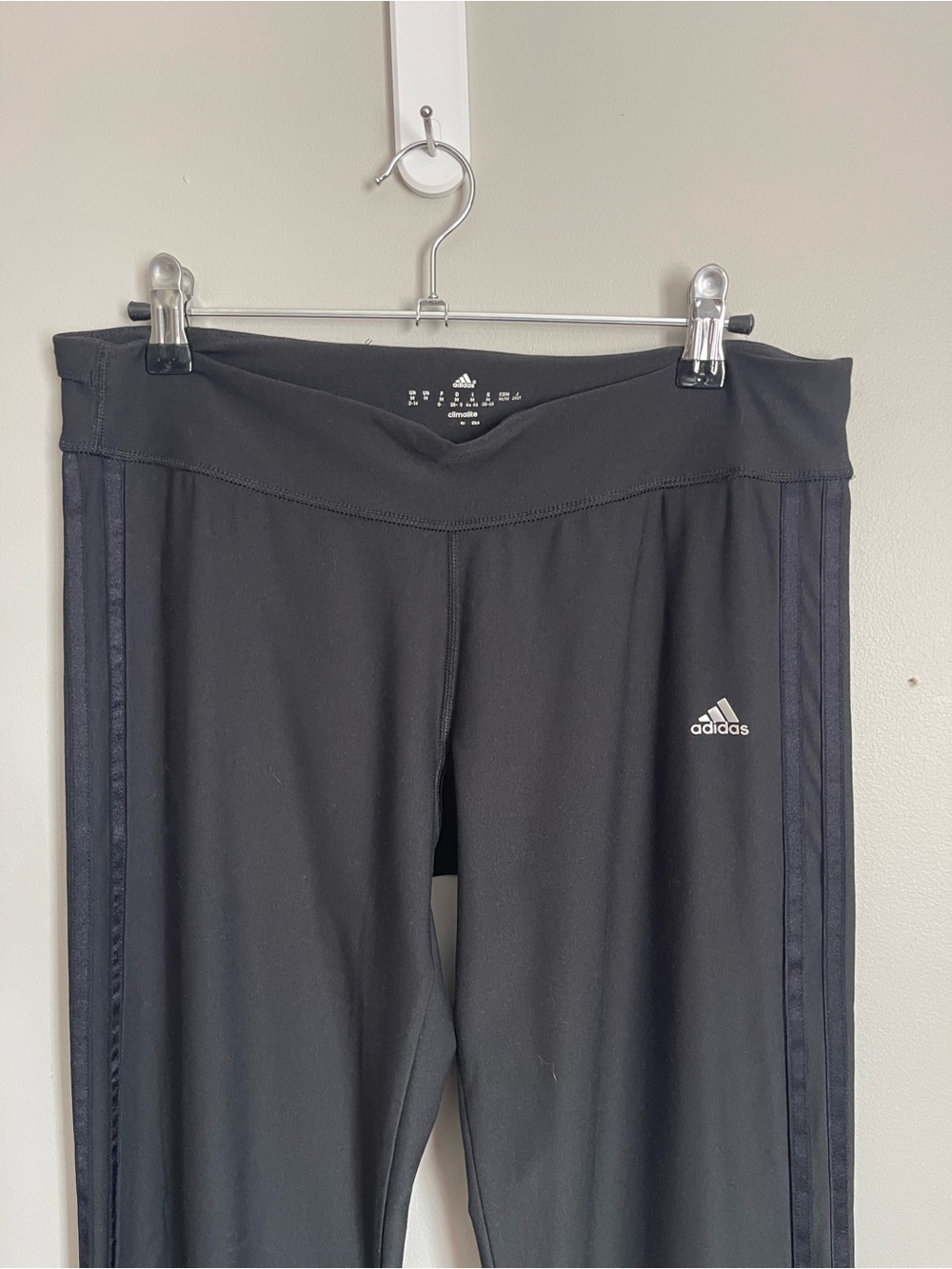 ADIDAS | Black Wide Leg Athletic Pants Sz M - Picture 2 of 7